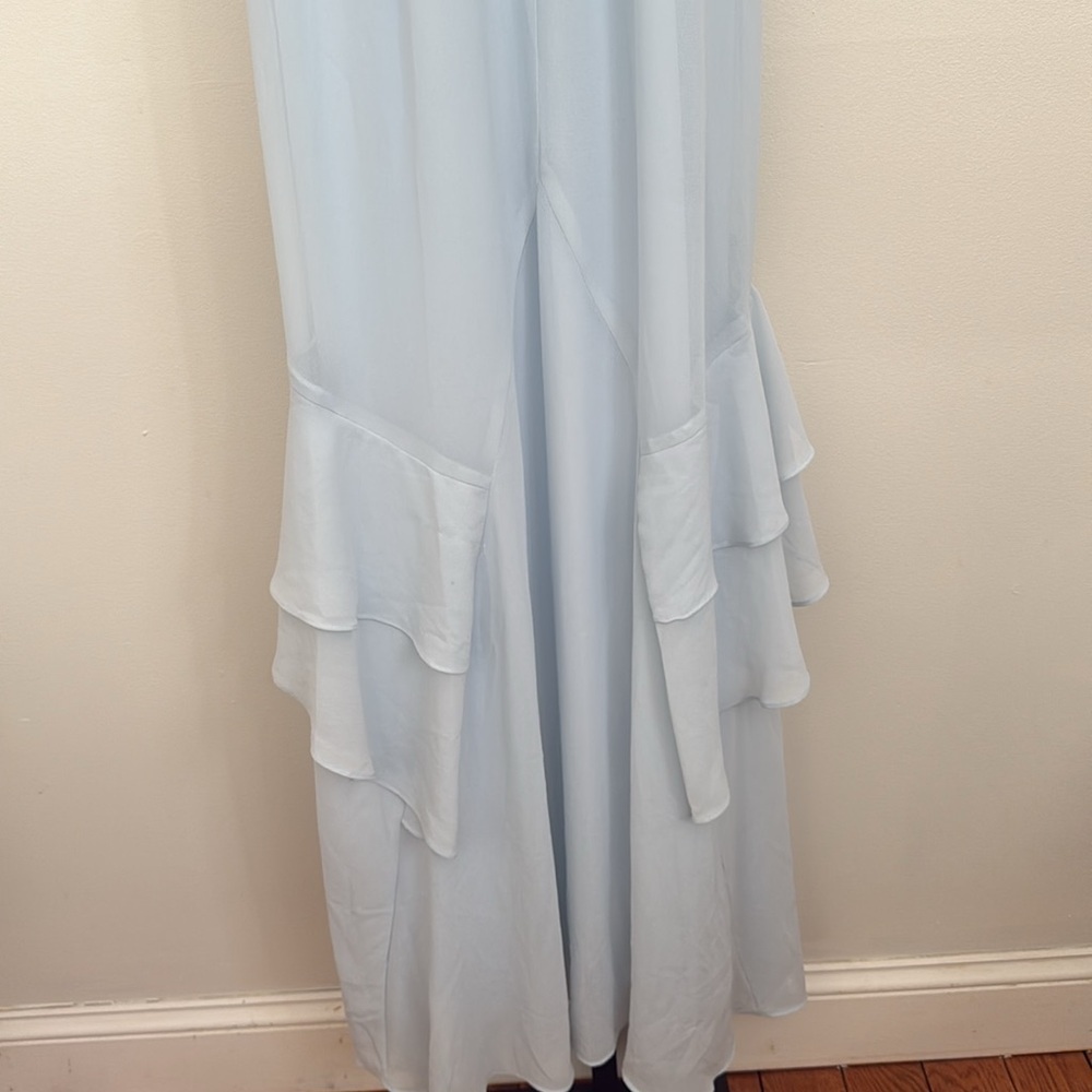 Lulu's Pale Blue Ruffle Gown - Picture 3 of 11